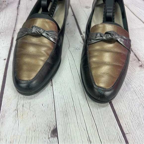 trotters bronze brown leather loafers size 9 narrow classic preppy designer - Picture 2 of 8